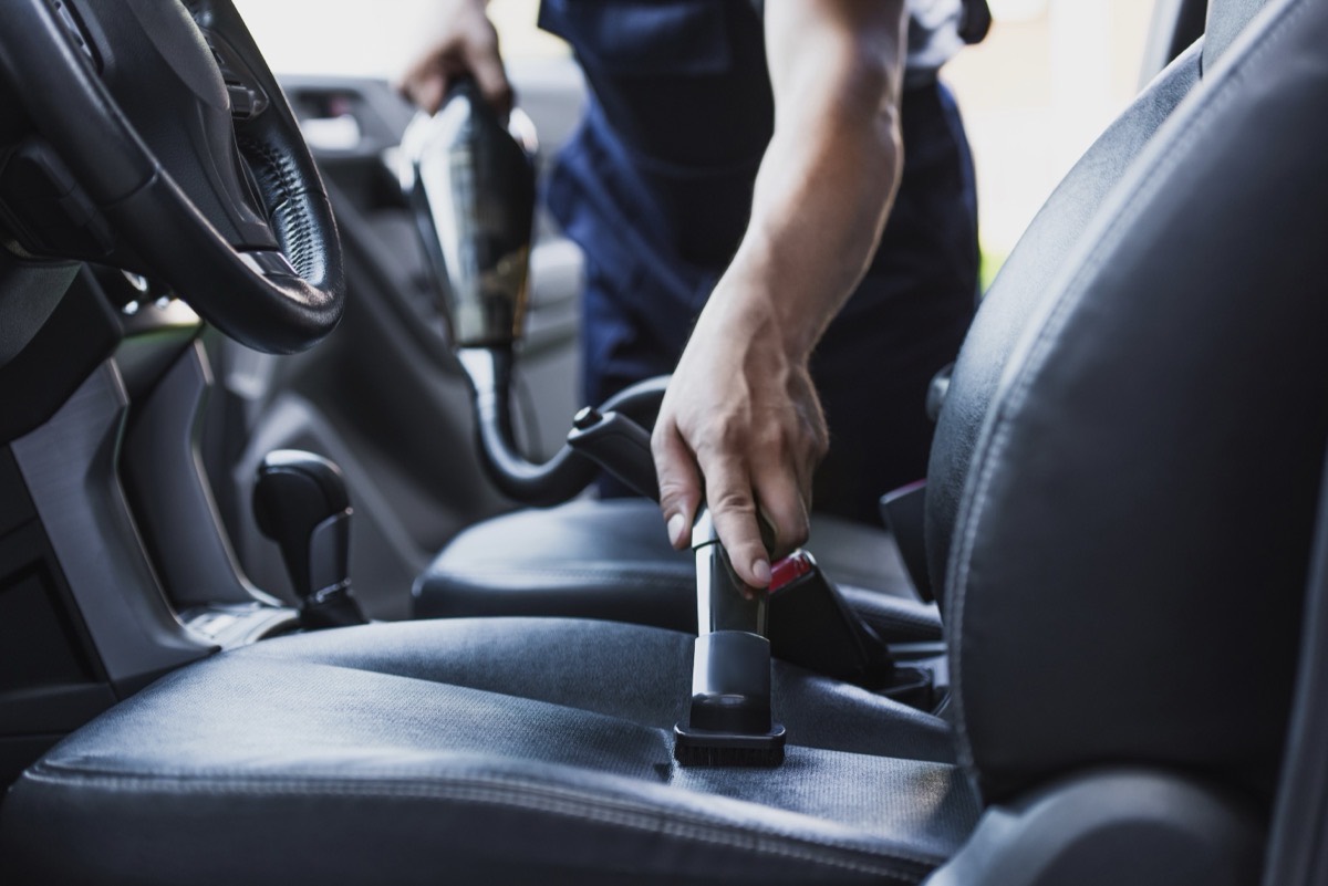 Interior vacuum and upholstery detail